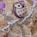 chunky purple owl charm is the center piece of this tree of life indoor garden accent